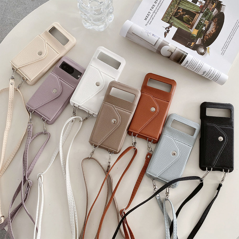 Google Pixel 9 Pro - Pixel 9 8 Leather Litchi Wallet