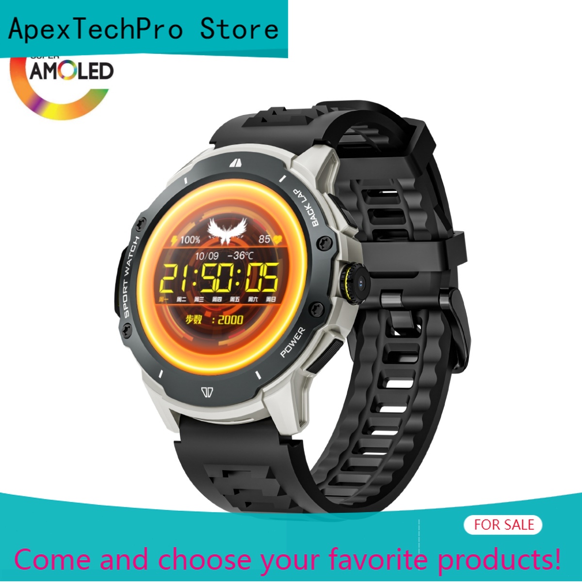 Smartwatch Store - ApexTP8+128GB Smart Watch 1.43''AMOLED 200W Camera