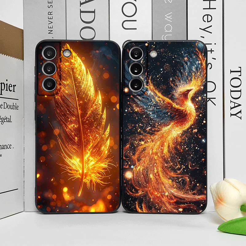 Google Pixel 9 Pro - Luxury Phoenix Fire Feather Pattern Phone
