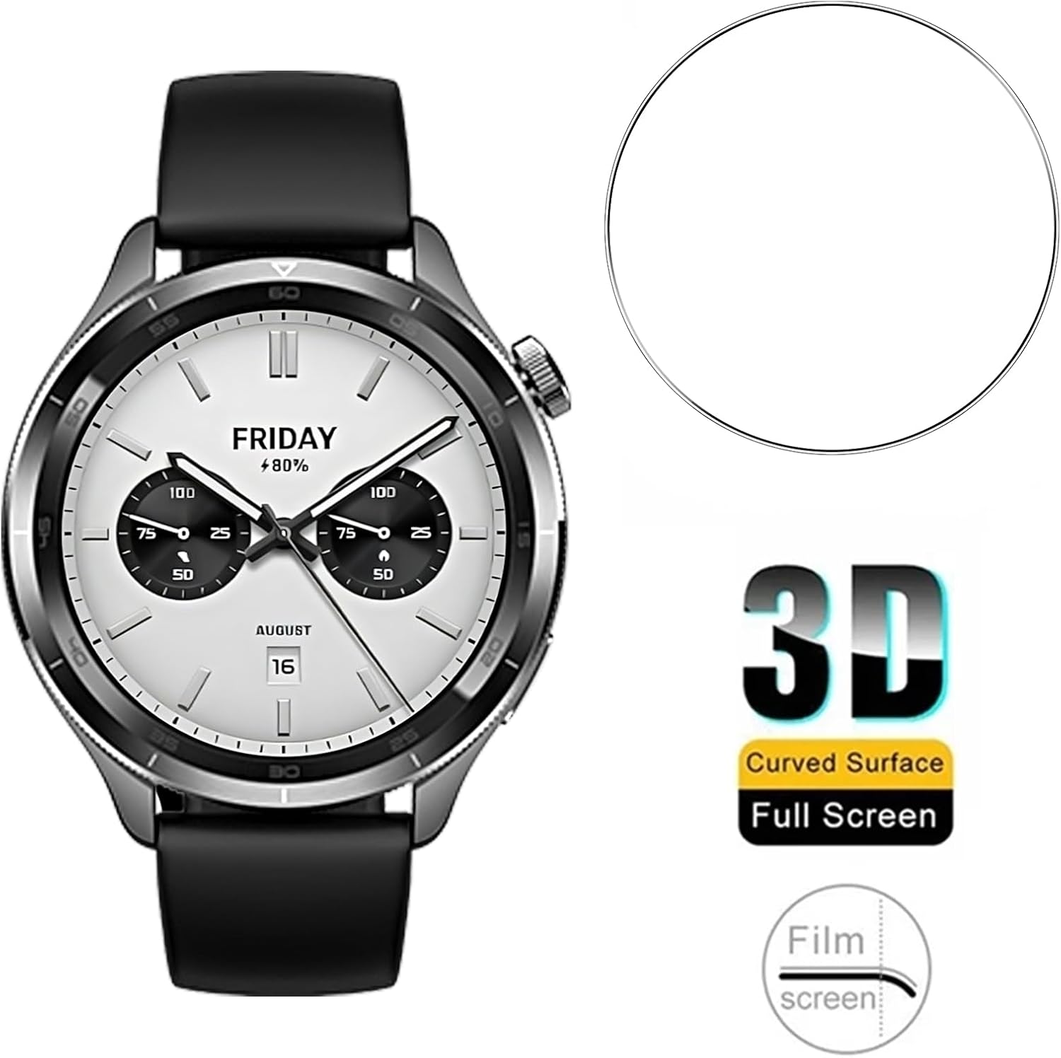 3PCS Tempered Glass Smartwatch - Xiaomi Smartwatch S4 Accessories ulasan dan harga