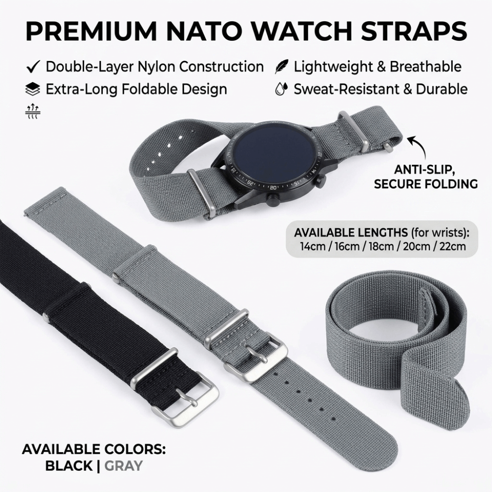 14/16/18/20/22mm NATO Watch Ba - Nylon Nato Strap ulasan dan harga