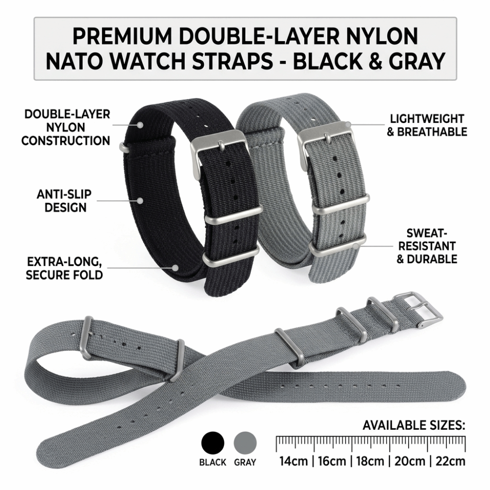 14/16/18/20/22mm NATO Watch Ba - Nylon Nato Strap ulasan dan harga