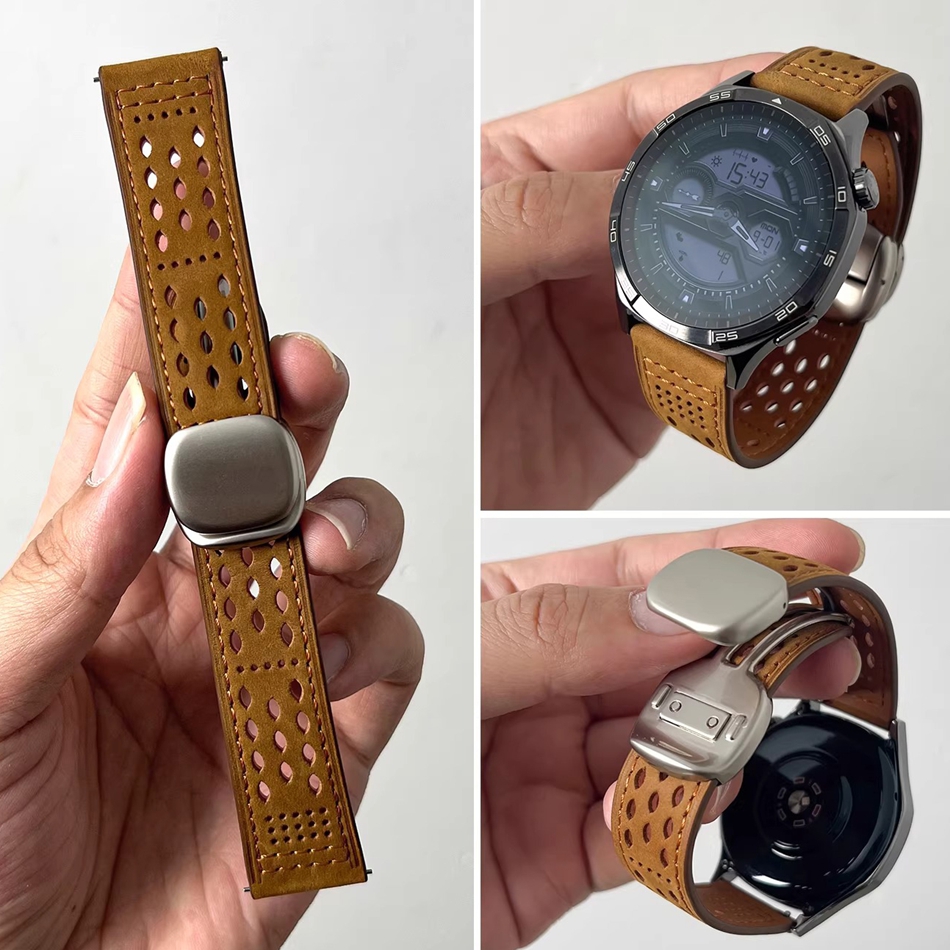 Crazy Horse Leather Magnetic W - Accessories For Galaxy Watch 5 ulasan dan harga