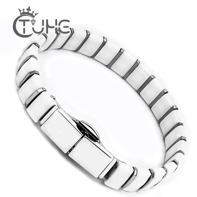 White Black Men Health Bracele - Ceramic Link Bracelet ulasan dan harga