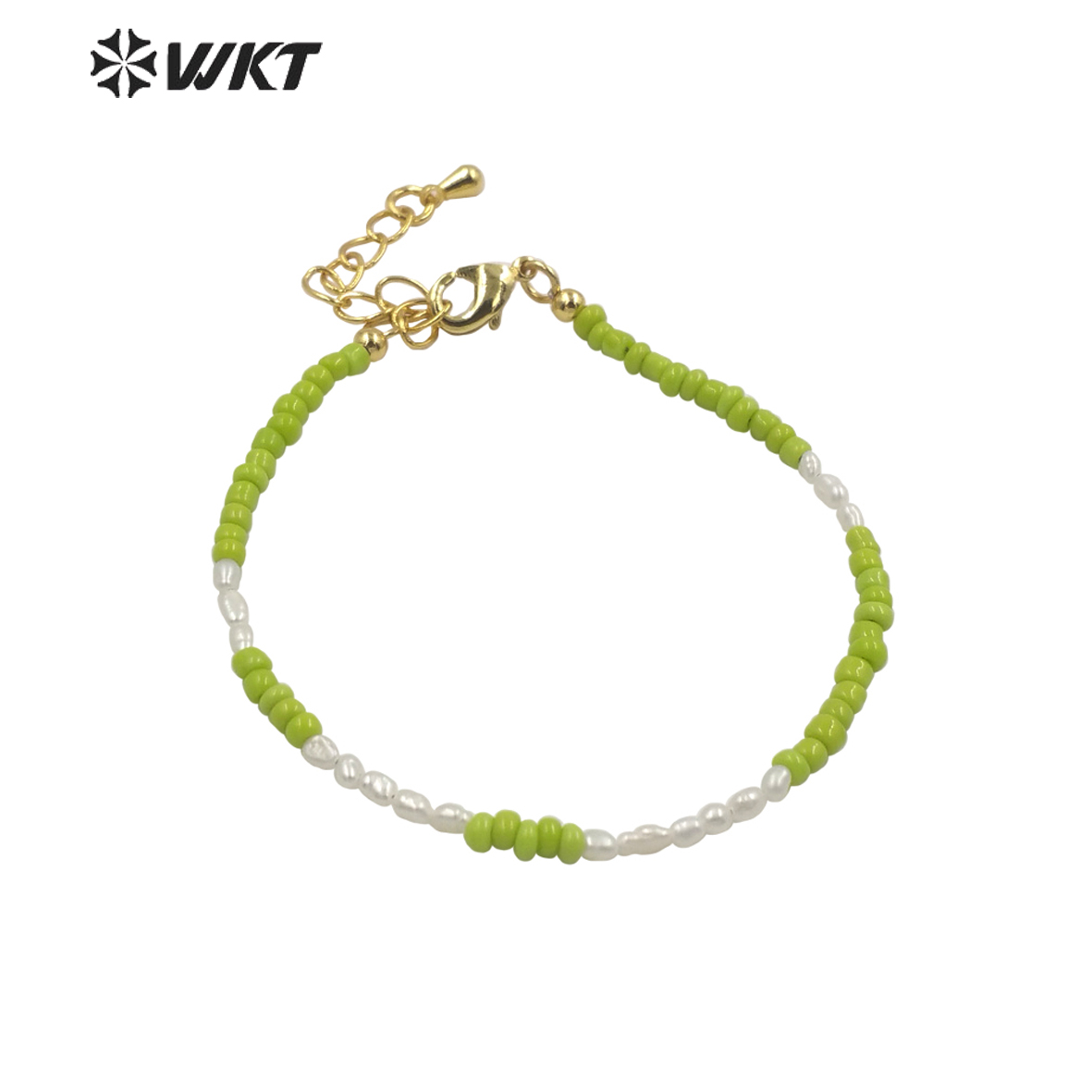 WT-MPB079 Women Elegant Tiny 2 - Ceramic Link Bracelet ulasan dan harga