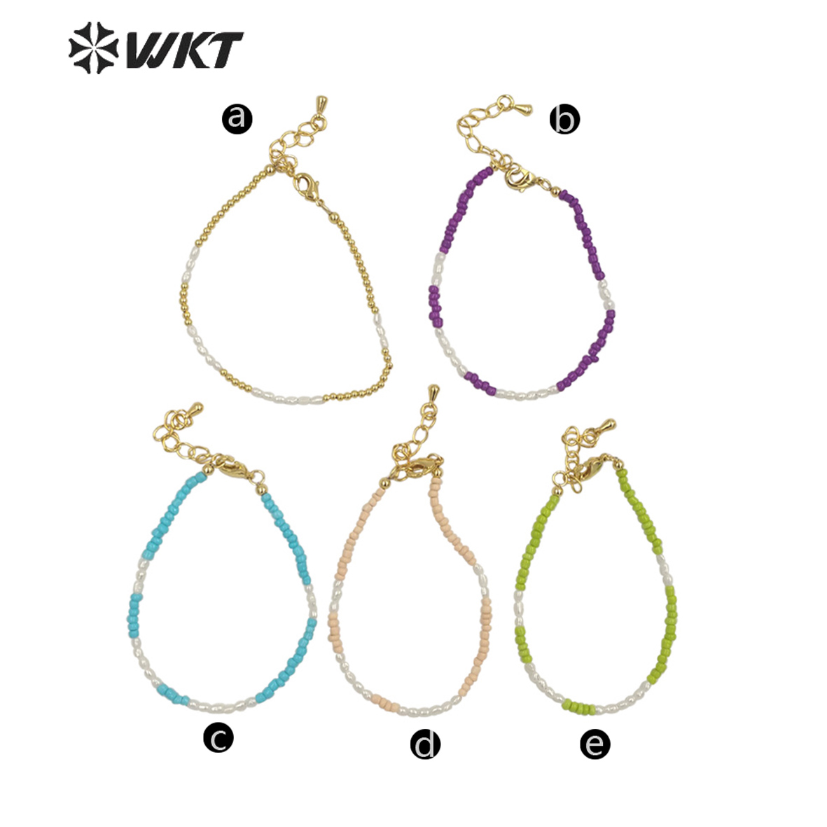 WT-MPB079 Women Elegant Tiny 2 - Ceramic Link Bracelet ulasan dan harga