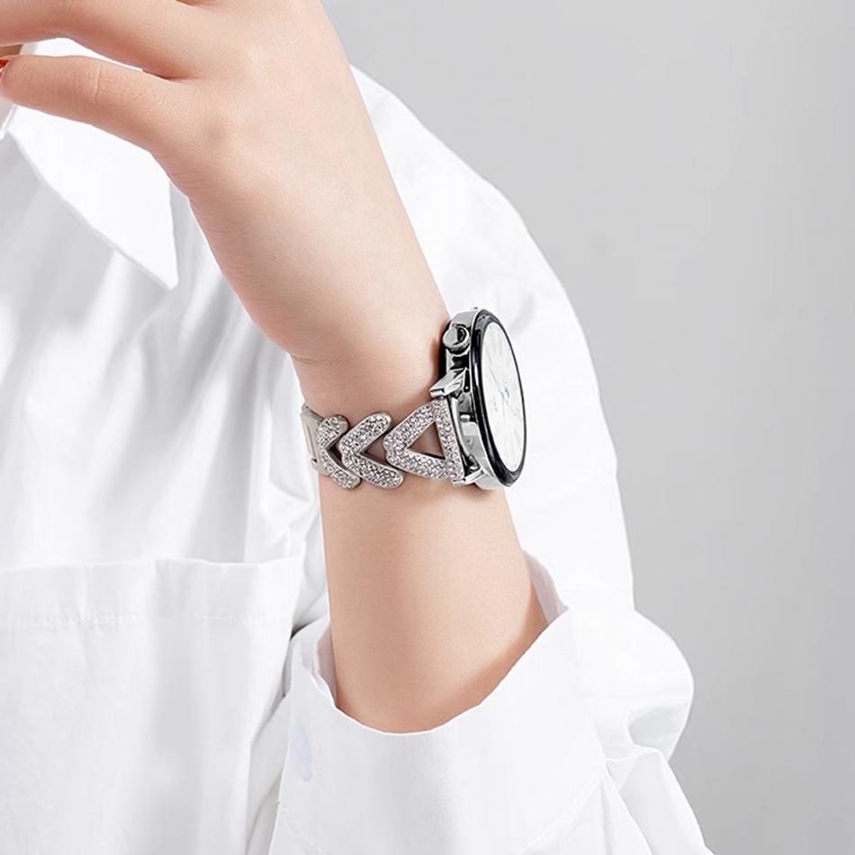 Luxury Diamond Wheat Metal Str - Accessories For Galaxy Watch 5 ulasan dan harga
