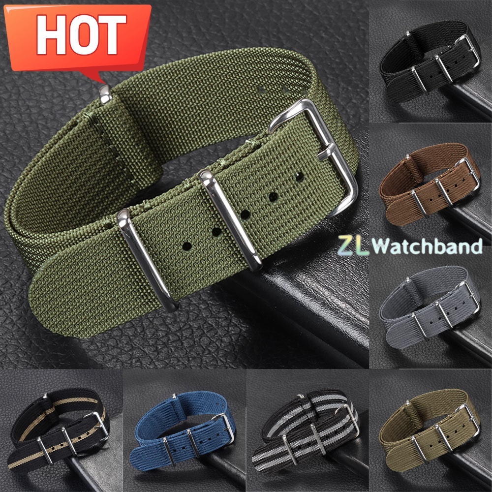 New Ribbed Nylon Watchband 18m - Nylon Nato Strap ulasan dan harga