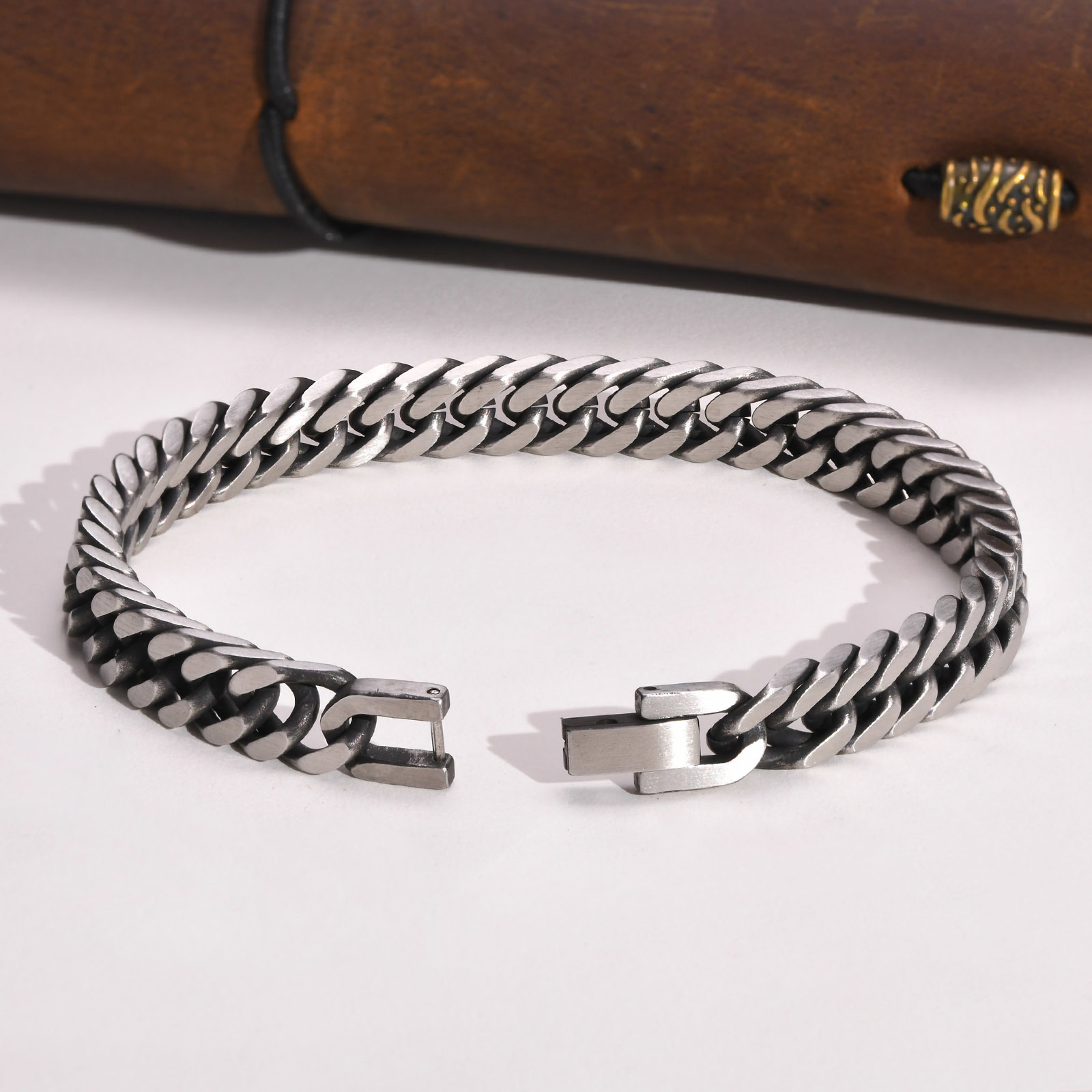 Vnox Chunky Retro Cuban Chain  - Ceramic Link Bracelet ulasan dan harga