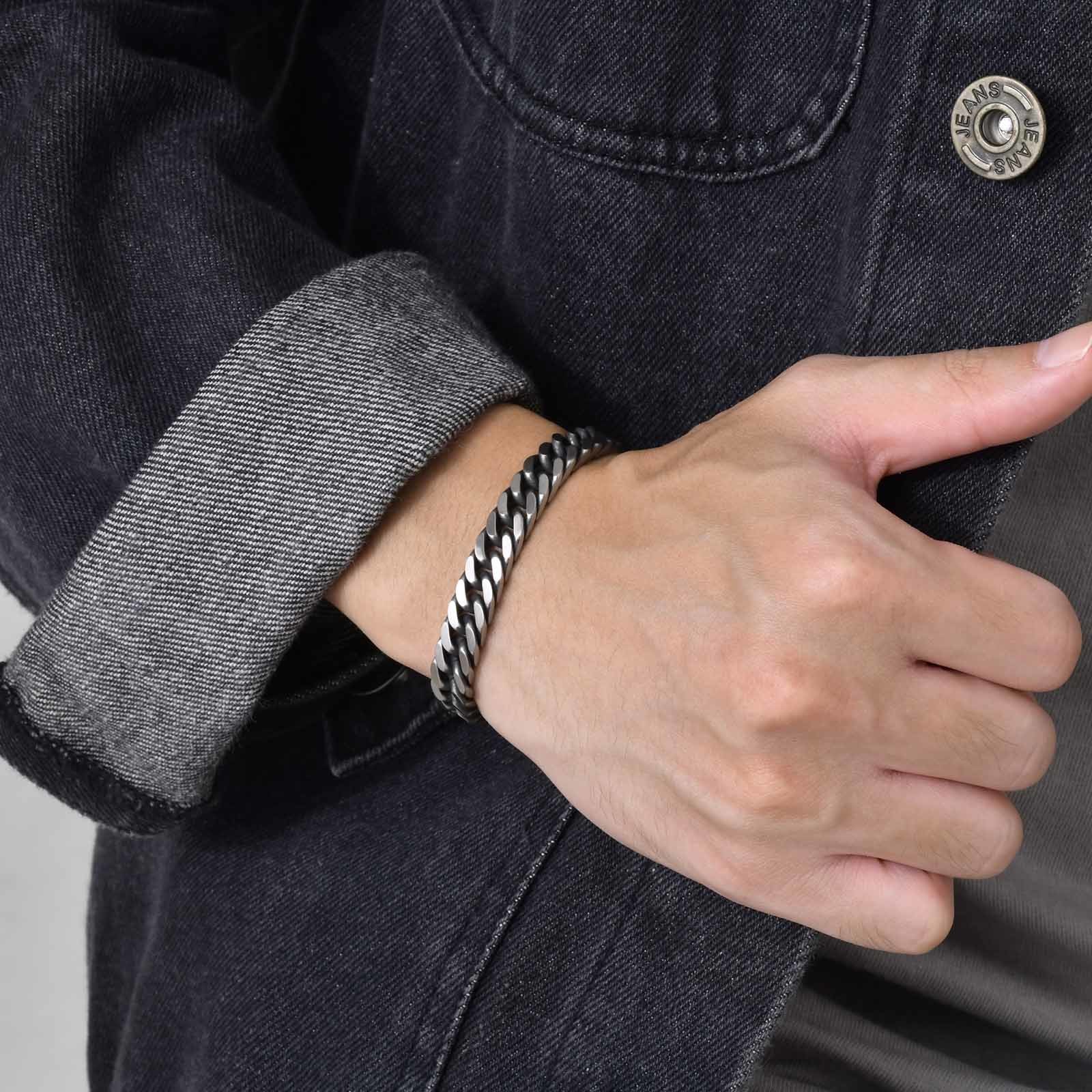 Vnox Chunky Retro Cuban Chain  - Ceramic Link Bracelet ulasan dan harga