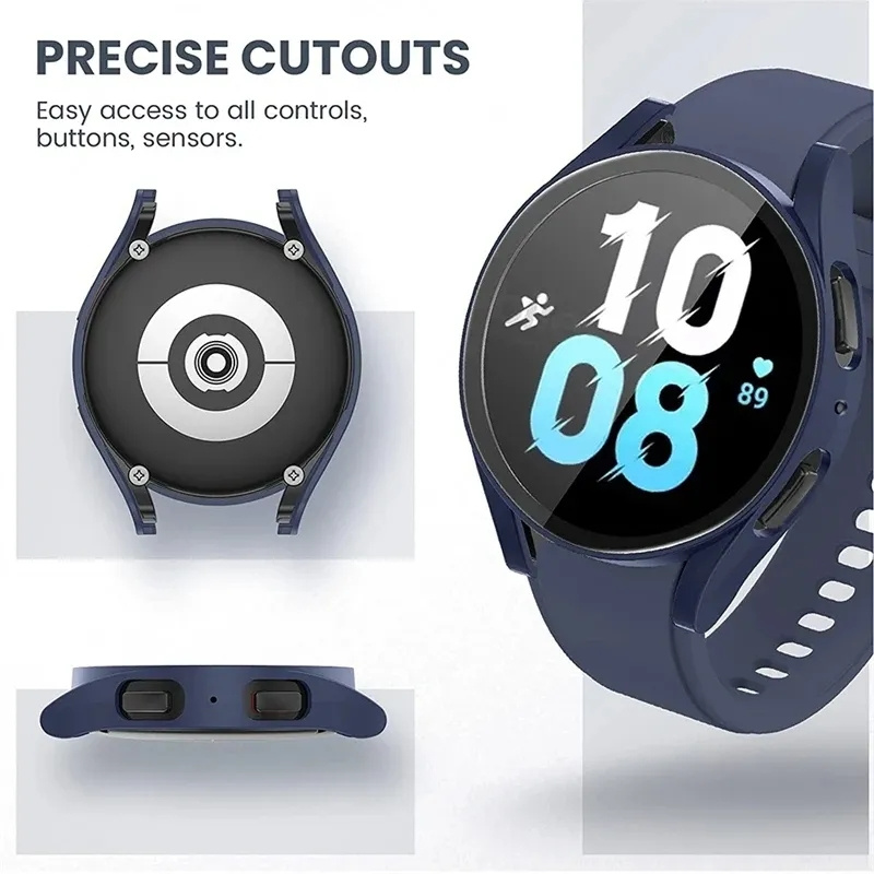 Glass+Case for Samsung Galaxy  - Accessories For Galaxy Watch 5 ulasan dan harga