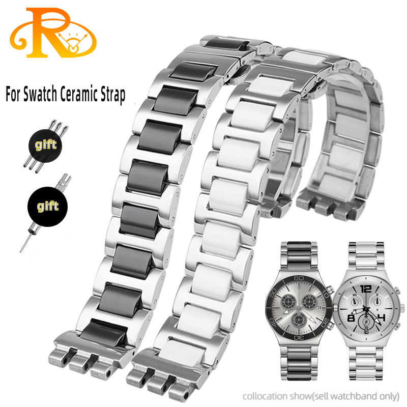 For Swatch Ceramic+ Stainless  - Ceramic Link Bracelet ulasan dan harga