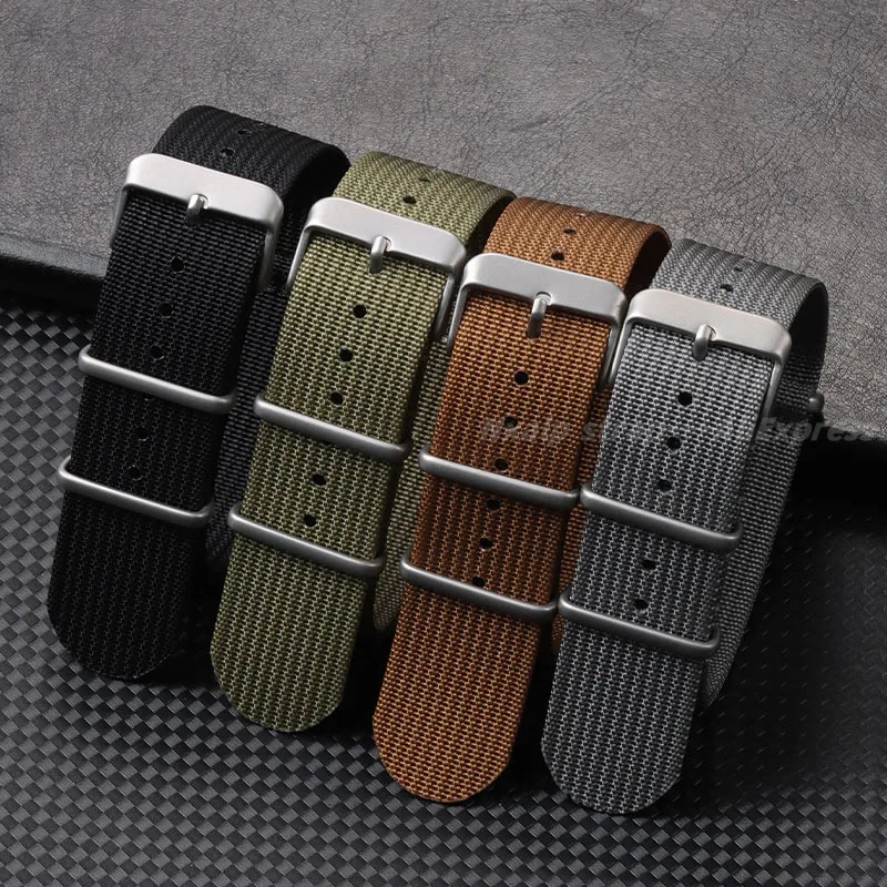 Ribbed Nylon Watch Strap 18mm  - Nylon Nato Strap ulasan dan harga
