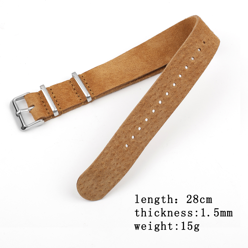 Soft Retro Suede Genuine Leath - Nylon Nato Strap ulasan dan harga