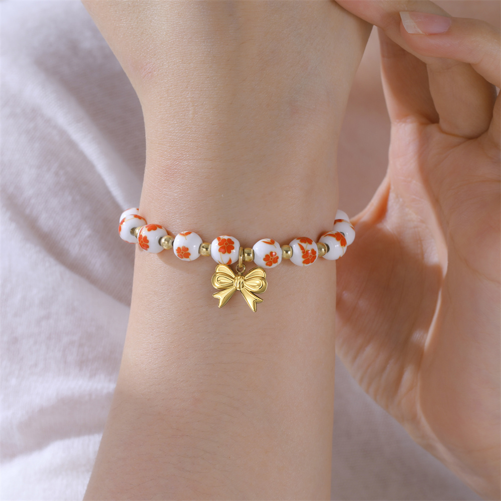 Colorful Ceramic Bead Bracelet - Ceramic Link Bracelet ulasan dan harga