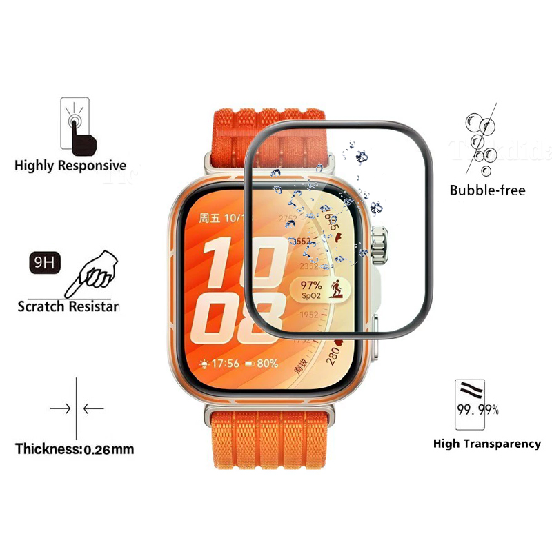 Soft Tempered Glass for Huawei - Watch Face Protector ulasan dan harga